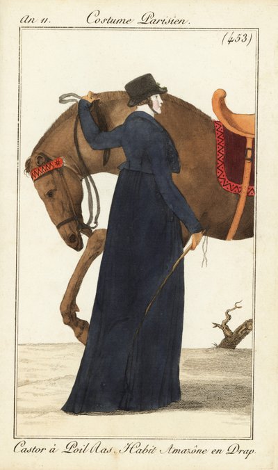 Reiterin oder Amazone mit ihrem Pferd, Paris von Pierre Charles Baquoy