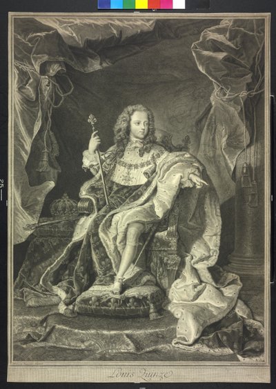 König von Frankreich Ludwig XV von Pierre Drevet