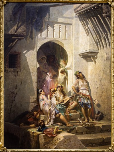 Frauen von Algier, Innenhof von Pierre François Eugène (after) Giraud