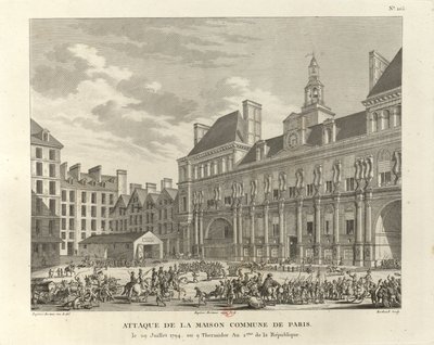 Angriff auf das Pariser Rathaus von Pierre Gabriel Berthault