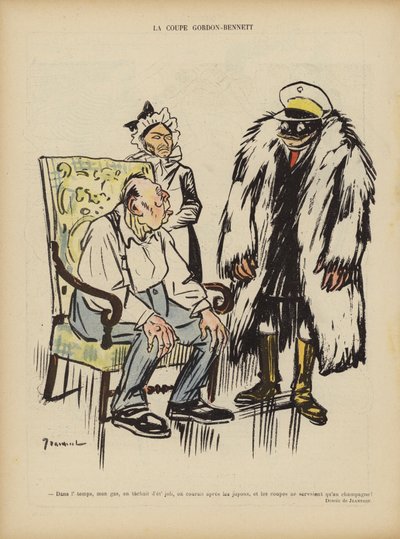 Der Gordon Bennett Cup. Illustration für Le Rire von Pierre Georges Jeanniot