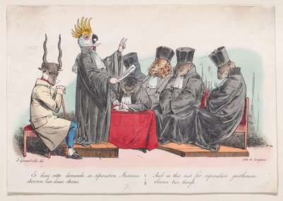 Und in diesem Trennungsprozess, meine Herren, beachten Sie zwei Dinge aus Metamorphosen des D..., 1829 von Pierre Langlumé