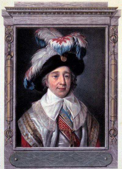 Französische Revolution: Porträt von Paul de Barras (1755-1829), französischer Politiker. Gravur von Alix Pierre Michel (1762-1817) von Pierre Michel Alix