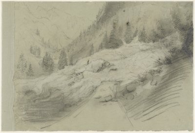 Lawine in einer alpinen Landschaft, um 1870 von Pierre Puvis de Chavannes