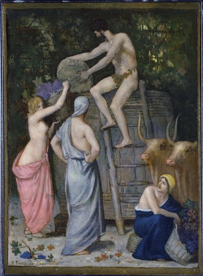 Die Weinpresse von Pierre Puvis de Chavannes