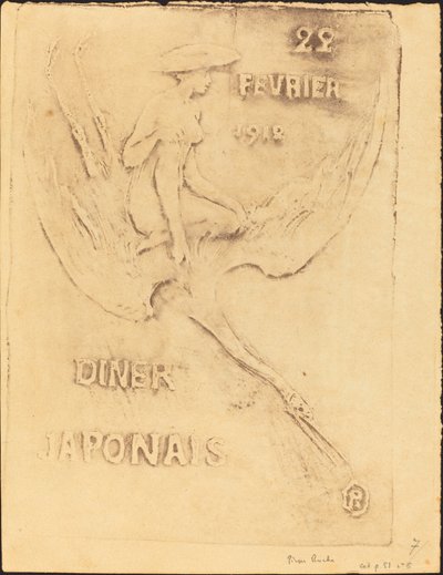 Frau und Vogel, 22. Februar 1912, Japanisches Abendessen von Pierre Roche