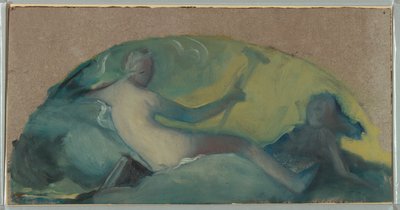 Studie für ein Tympanon mit liegender Figur von Pierre Victor Galland