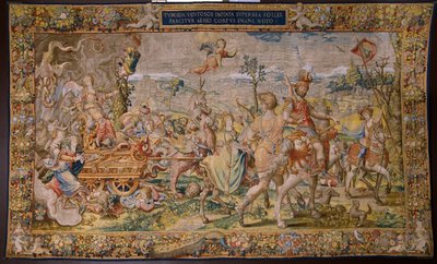 Flämischer Wandteppich. Serie Die sieben Todsünden: Eitelkeit. Zeichner Pieter Coecke van Aelst. Atelier von Brüssel. Ca. 1542-1544 von Pieter Coecke van Aelst