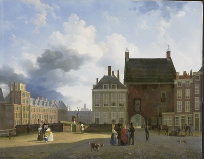 Das Gevangenpoort und der Plaats von Pieter Daniel van der Burgh