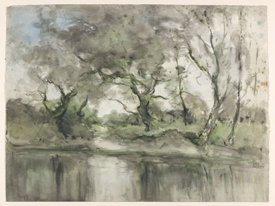 Bäume am Wasser von Pieter H.J.J. Ras (signed by artist)
