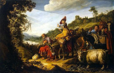 Abraham auf dem Weg nach Kanaan von Pieter Lastman