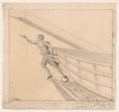 Galionsfigur eines Mannes mit einem Fernglas von Pieter Luypen (signed by artist)
