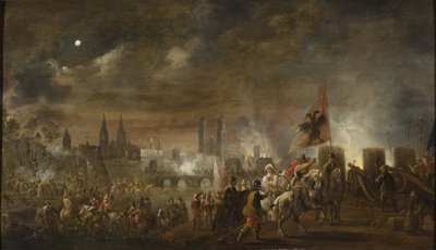 Die Belagerung von Magdeburg von Pieter Meulener