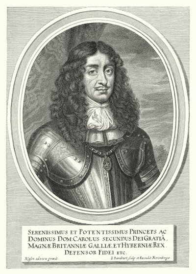 Karl II., König von England, Schottland und Irland (Gravur) von Pieter Nason