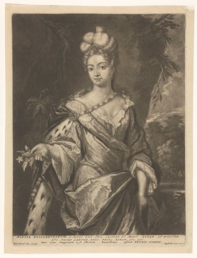 Porträt von Maria Elisabeth von Hessen-Darmstadt von Pieter Schenk (I)