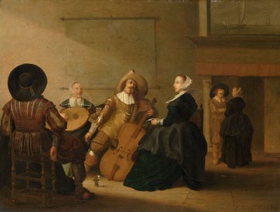 Eine musikalische Gesellschaft in einem Innenraum von Pieter Symonsz. Potter