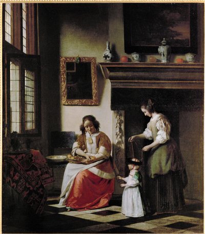 Laufen lernen von Pieter de Hooch
