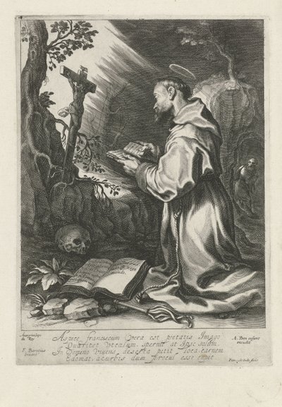 Der heilige Franziskus, kniend vor dem Kruzifix von Pieter de Jode (I)