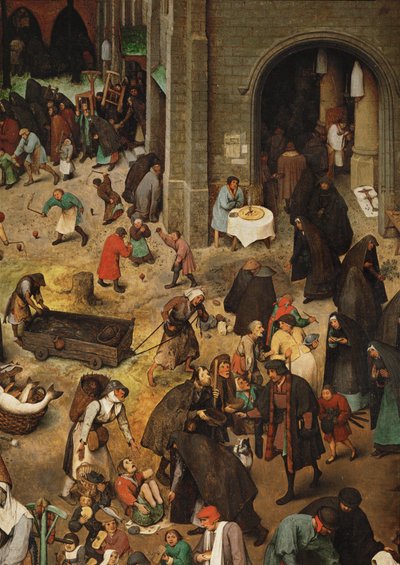 Kampf zwischen Karneval und Fasten von Pieter the Elder Bruegel