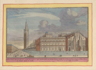 Kathedrale und der Turm Giralda in Sevilla von Pieter van den Berge