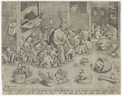 Der Esel in der Schule von Pieter van der Heyden