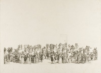 Die Ausstellung im Salon du Louvre im Jahr 1787 von Pietro Antonio Martini