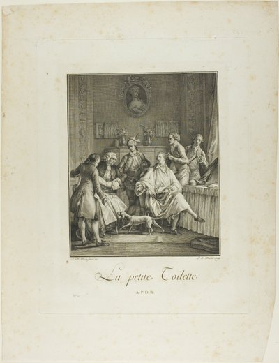 Die kleine Toilette, aus Monument du Costume Physique et Moral de la fin du Dix-huitième siècle von Pietro Antonio Martini