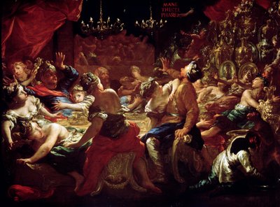 Das Festmahl des Belsazar, 17. oder frühes 18. Jahrhundert von Pietro Dandini