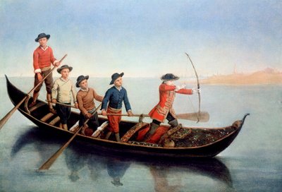 Jagd auf Wildenten mit Pfeil und Bogen von Pietro Longhi