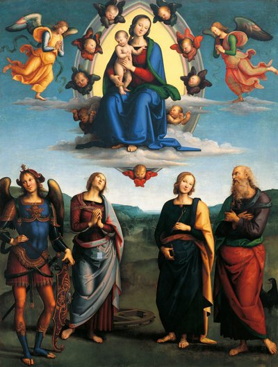Madonna in Herrlichkeit, ca. 1500-1501 von Pietro Perugino
