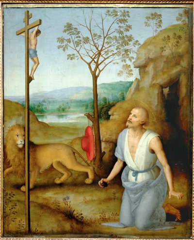 Heiliger Hieronymus in der Wüste von Pietro Perugino