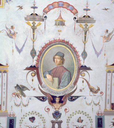 Porträt von Filippino Lippi (Fresko) von Pietro Pezzati