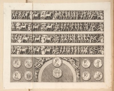Reliefs am Bogen des Septimius Severus in Rom von Pietro Sante Bartoli
