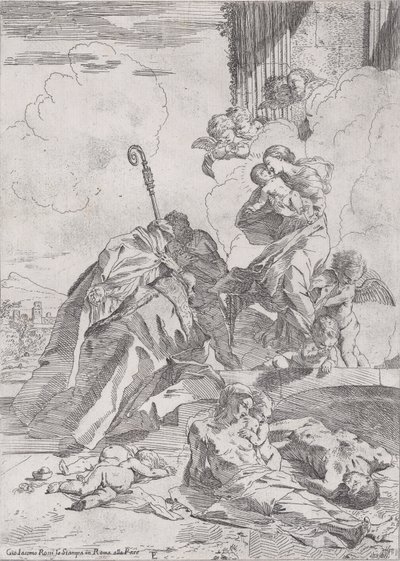 Drei Lucchesische Heilige von Pietro Testa