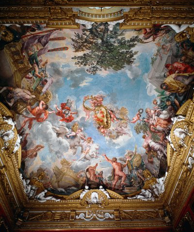 Mars nach dem Krieg, Gewölbe der Halle des Mars von Pietro da Cortona