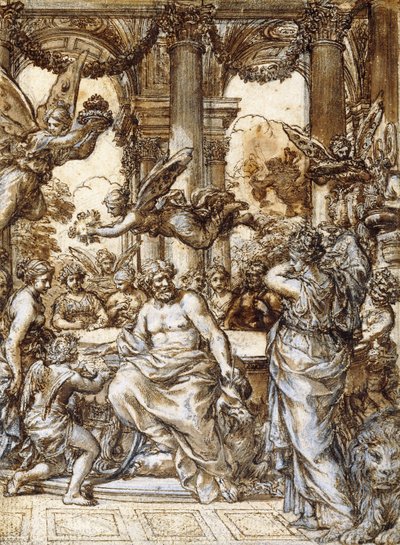 Kybele vor dem Rat der Götter von Pietro da Cortona