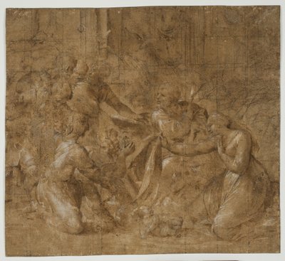 Die Anbetung der Hirten von Polidoro da Caravaggio