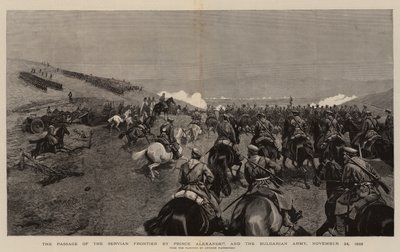 Der Durchgang der serbischen Grenze durch Prinz Alexander und die bulgarische Armee, 24. November 1885 von Polish School