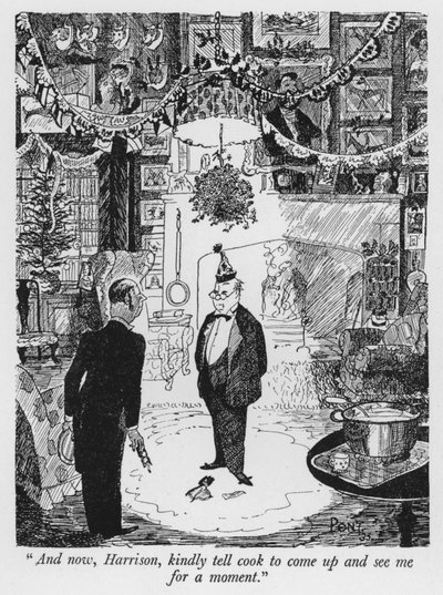 „Und jetzt, Harrison, sei so freundlich und sag dem Koch, er soll für einen Moment zu mir kommen“ (Lithografie) von Pont