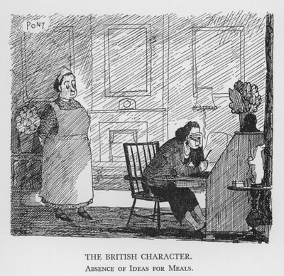 Der britische Charakter, Mangel an Ideen für Mahlzeiten von Pont