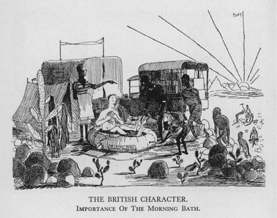 Der britische Charakter; Bedeutung des morgendlichen Bades (Lithographie) von Pont