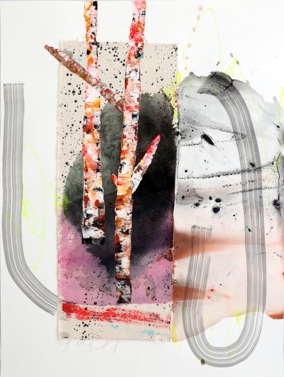 Lebendige abstrakte Birken von Poonam Choudhary