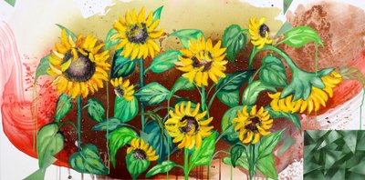 Lebendiges Sonnenblumenfeld von Poonam Choudhary