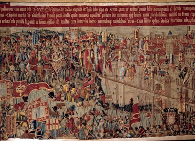 Eroberung Afrikas: Die Eroberung von Asilah in Marokko 1471 durch die portugiesische Flotte von Portuguese School