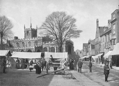 Marktplatz, Huntingdon, ca. 1896 von Poulton and Co