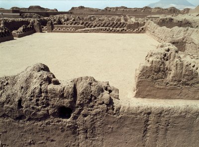 Chimu-Kultur: Ansicht der präkolumbianischen Stadt Chanchan von Pre Columbian Pre Columbian