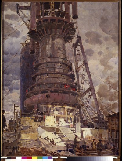 Der Hochofen Nr. 1 in Kusnetsk, Zentralsibirien von Pyotr Ivanovich Kotov