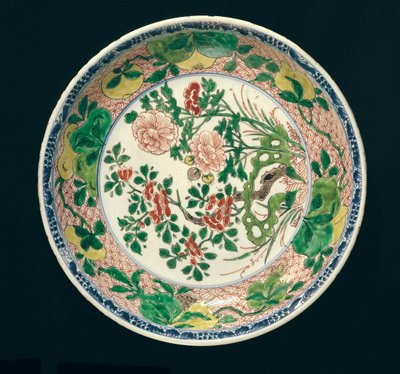 Schale mit Famille-verte-Dekoration, Kangxi-Periode, 1662-1722 von Qing Dynasty Chinese School