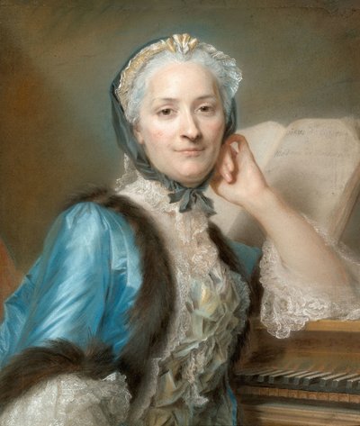 Porträt von Madame Anne-Jeanne Cassanéa de Mondonville, geb. Boucon (1708-1780) von Quentin de la Latour