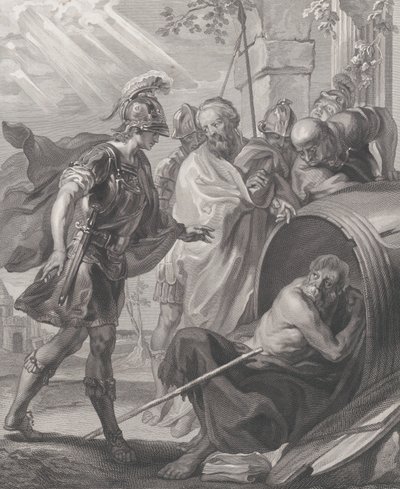 Das Treffen von Diogenes von Sinope und Alexander dem Großen, 1784 von Quirin Mark